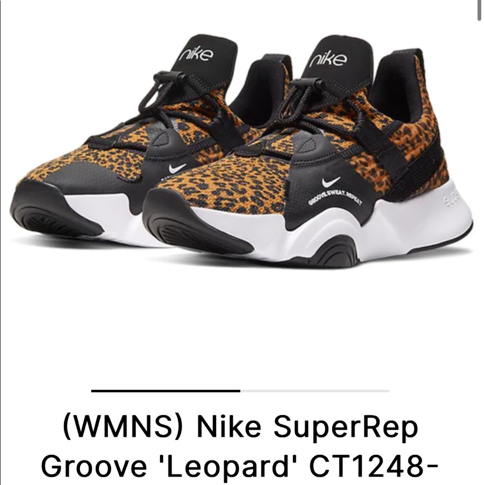 Nike Women's SuperRep Groove Leopard Athletic Shoes - Black, Brown, White